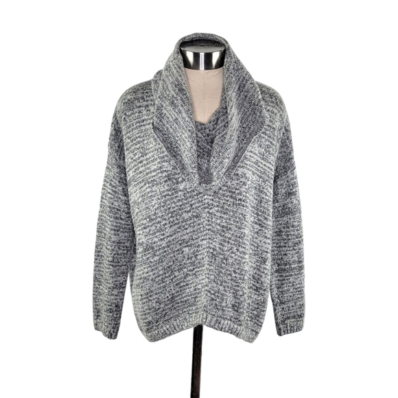 Express Women's Wool & Mohair Blend Cowl Neck Relaxed Fit Sweater Size XS Gray - Picture 1 of 7